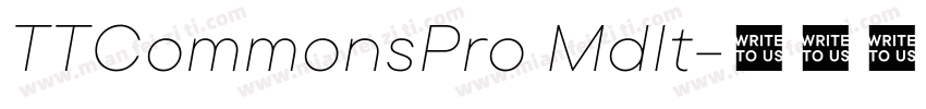 TTCommonsPro MdIt字体转换